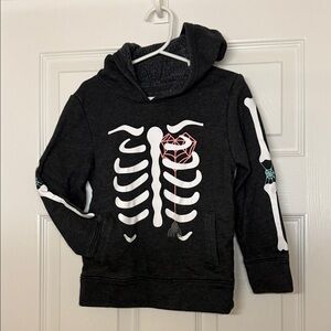 Cat & Jack Skeleton Hoodie - Black and White